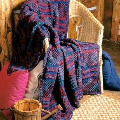 Textured Panels Afghan in Patons Classic Wool Worsted
