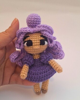 Purple Rainbow Crochet Doll Pattern 3 Levels in 1