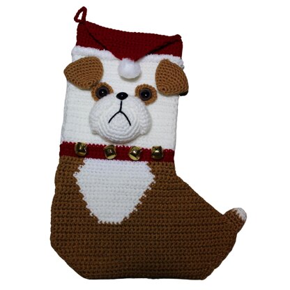 Bulldog Christmas Stocking