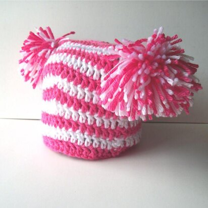 Pom Pom Hat, All sizes Baby To Adult