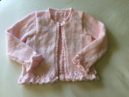 Girls Lacy Back Cardigan