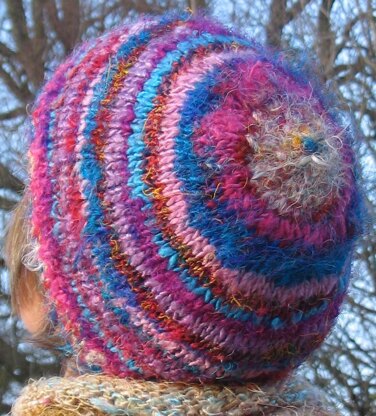 Recycled silk or silk and banana fibre beanie