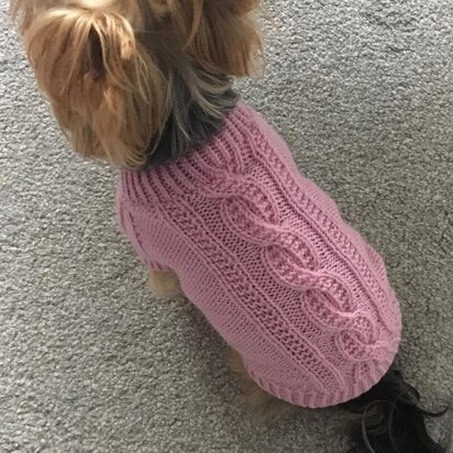 Pink Dog Sweater - knitting pattern