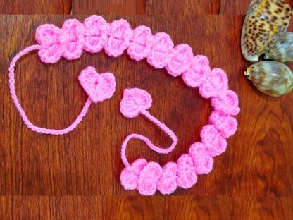A Crochet Hearts Headband