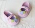 Mary Jane Rosebud Baby Booties