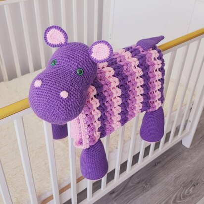 3in1 Safari Hippo Baby Blanket Crochet Pattern
