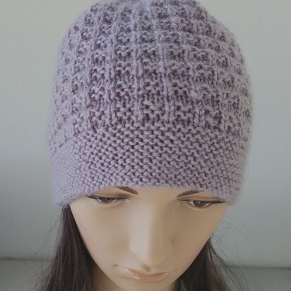 Surrey - Family textured beanie with garter brim