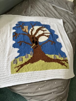 Old Spooky Tree baby blanket