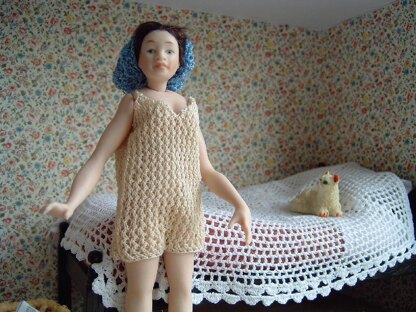 1:12th scale Ladies Cami-knickers Knitting pattern by Frances