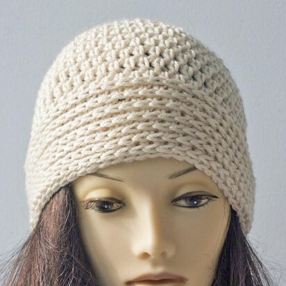 Textured Brim Crochet Cloche