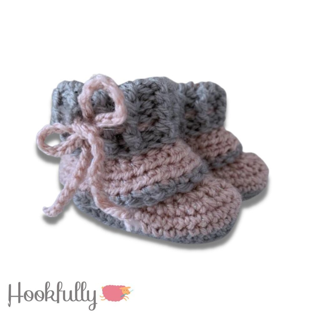 Crochet booties for 2024 3 year old