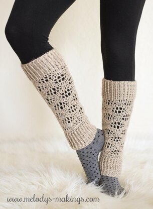 Wisteria Leg Warmers ~ Crochet Version