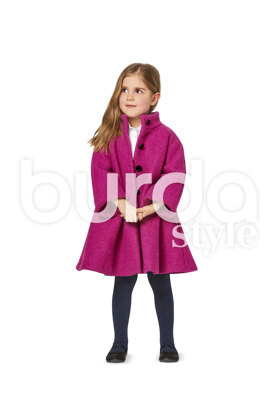 Burda Style Child's A-Line Coat B9353 - Paper Pattern, Size 2-7