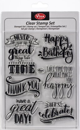 Viva Decor Clear Stamp Set 14cmX18cm - Lettering English