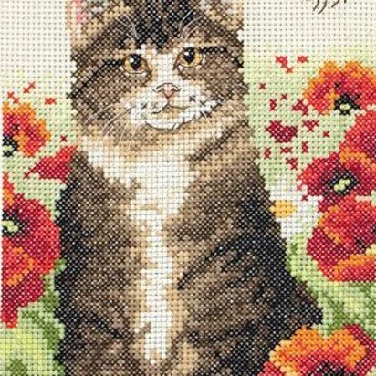Anchor Cat and Bee Cross Stitch Kit - 16cm x 23cm