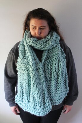 Knitted Ice Blue Scarf