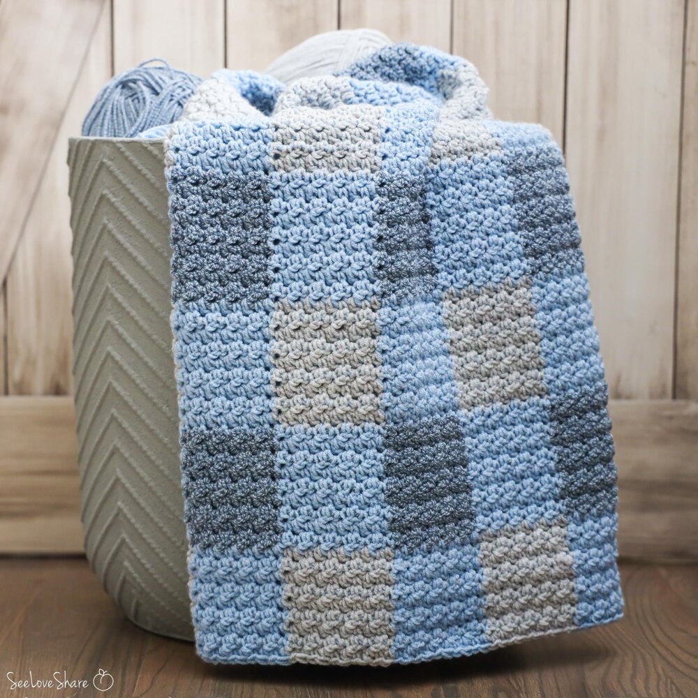 Gingham baby blanket hot sale