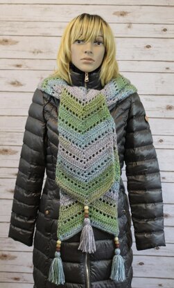 Chevron Hooded Scarf