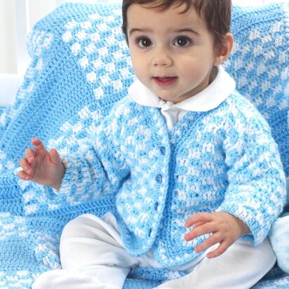 Checkered Blanket in Bernat Softee Baby Solids