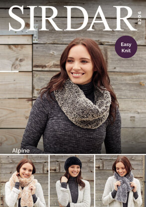 Hat & Scarf in Sirdar Alpine - 8206 - Downloadable PDF