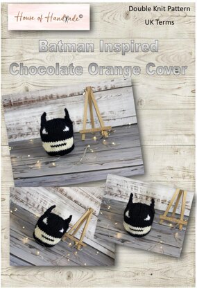 Batman Inspired Chocolate Orange Cover Knitting Pattern