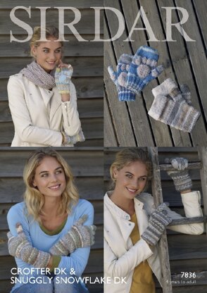 Gloves and Mittens in Sirdar Crofter DK and Snuggly Snowflake DK - 7836- Downloadable PDF