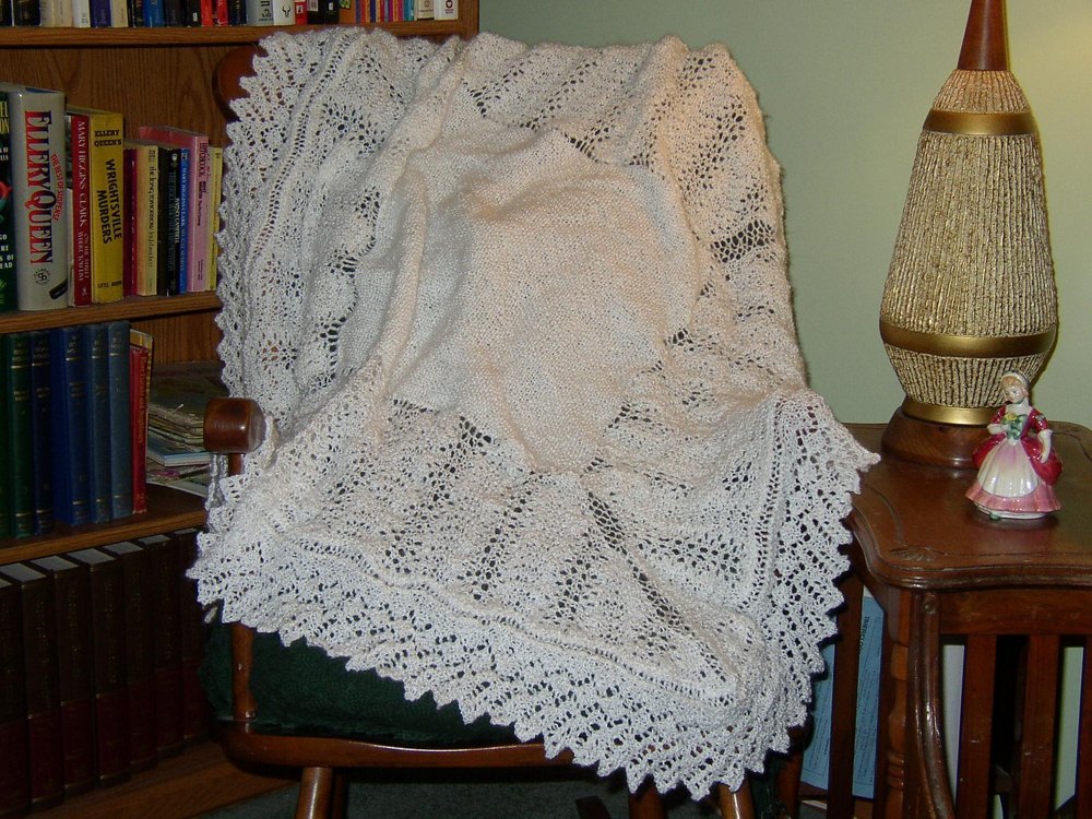 Free christening discount shawl knitting patterns