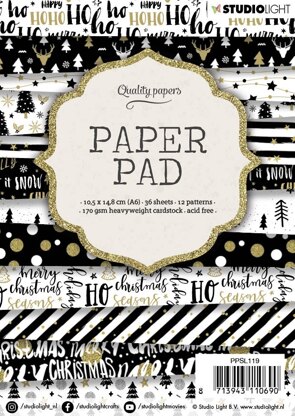 Studio Light 170gsm Paper Pad A6 36/Pkg - NR. 119, 12 Designs/3 Each
