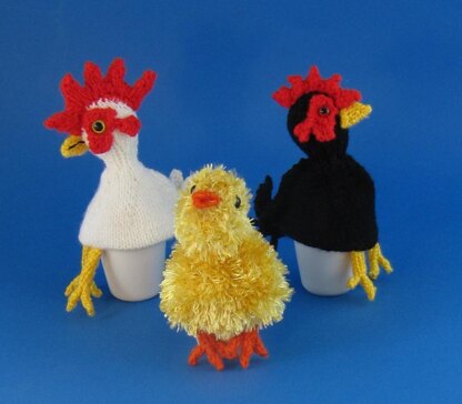 Chicken Family Egg Cosy (Cozy) Set