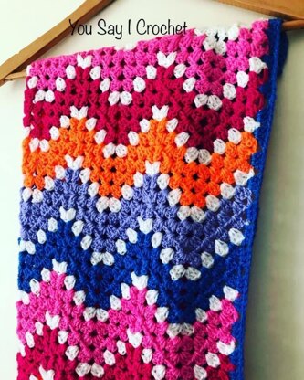 Granny Chevron Crochet Blanket