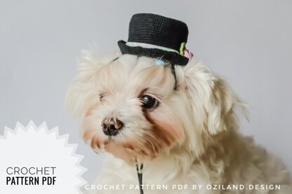 Wedding top hat for dog