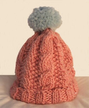 Cable Pom Hat