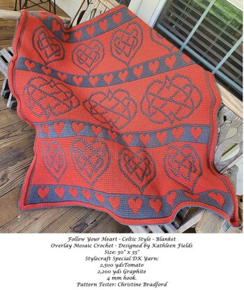 Follow Your Celtic Heart Blanket Crochet Pattern