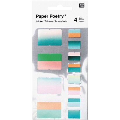 Paper Poetry Bullet Journal Green Index Sticker Sheets
