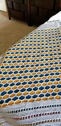 Madhu Honeycomb Blanket Tunisian Crochet Pattern PDF Overlay Tunisian  Crochet 