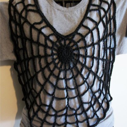 Gothic spiderweb V Neck Vest