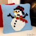 Snowman Bobble Stitch Pillow