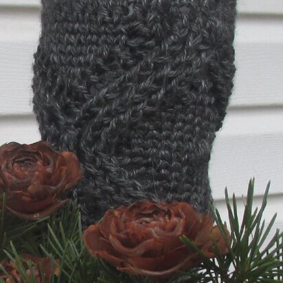 Cabled Diamonds Boot Cuff & Leg Warmer