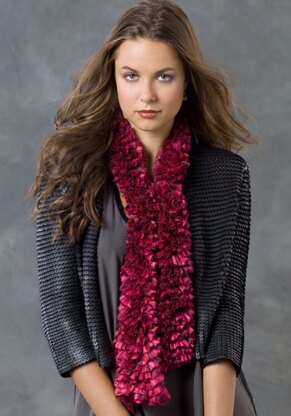 Marietta's Scarf in Red Heart Boutique Ribbons - LW2785