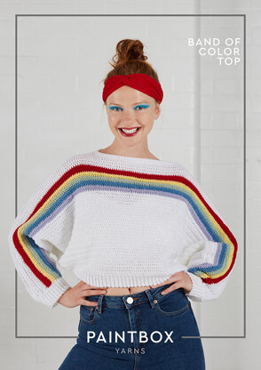 Band of Colour Top - Free Crochet Pattern For Women in Paintbox Yarns Baby DK