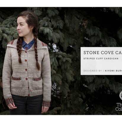 Stone Coves Cardigan by Kiyomi Burgin - Cardigan Knitting Pattern For Women in The Yarn Collective