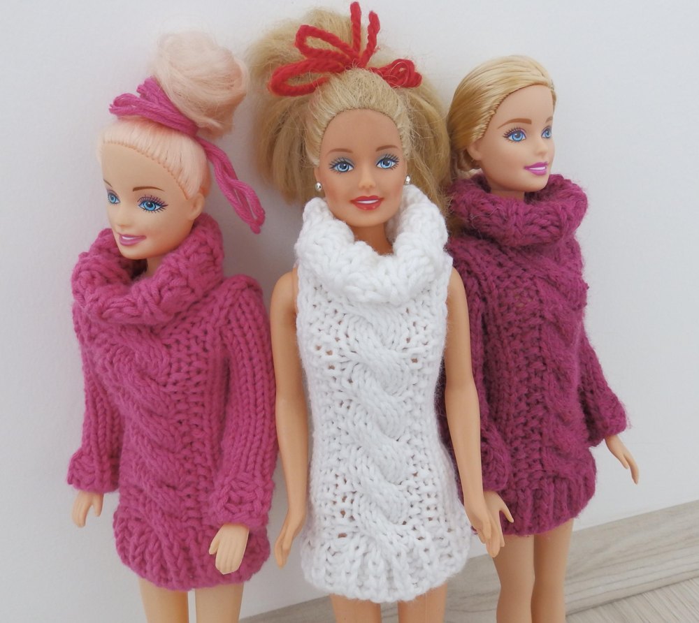 Barbie Cable Tunic Knitting pattern by Alexandra Mihajlova