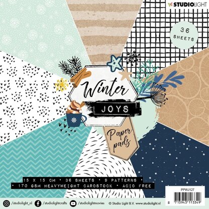 Studio Light Paper Pad 6"X6" 36/Pkg - Winter Joys, 9 Designs/4 Each