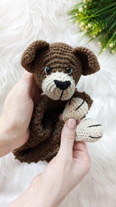 Crochet dog security blanket, crochet baby lovey pattern