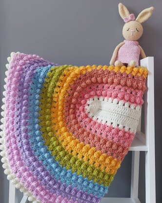 Granny Bobblina Rainbow Blanket