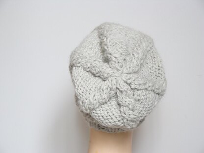 Slouchy Cable Beanie Hat