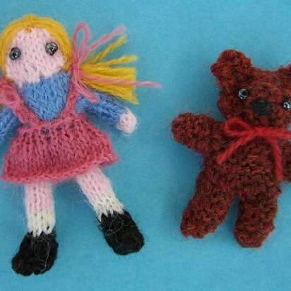 HMC2 Dolls house doll and teddy