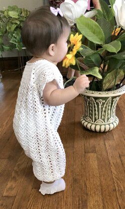 Baby Girl Romper/Jumpsuit Crochet pattern by Margaret Whisnant