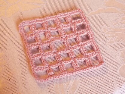 Crochet Lattice Granny Square