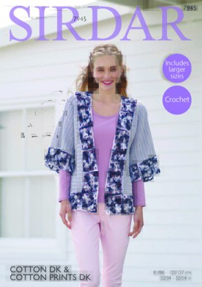 Kimono in Sirdar Cotton DK & Cotton Prints DK - 7945 - Downloadable PDF